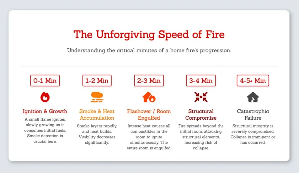 fire growth timeline infographic